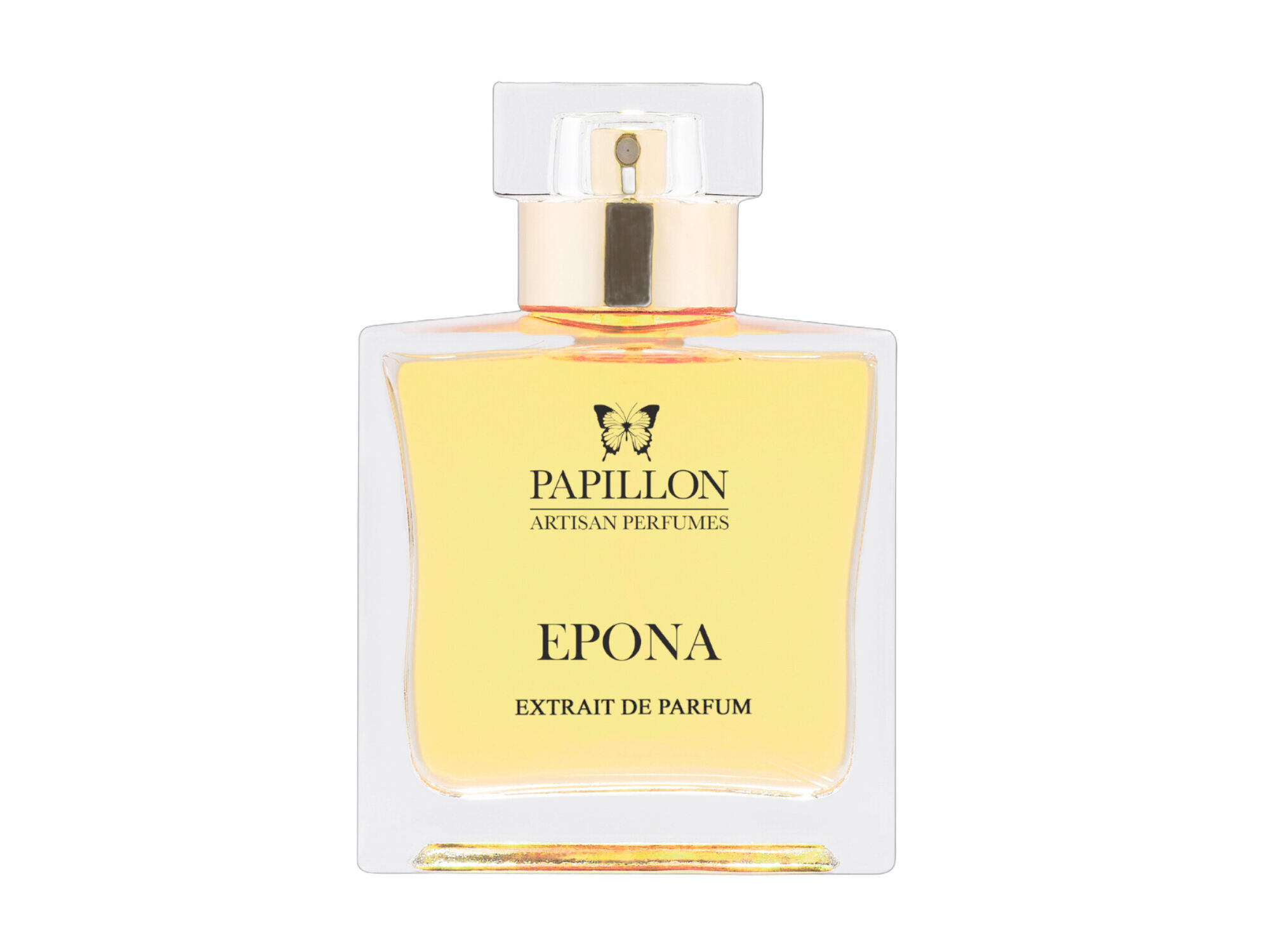 Un flacon de parfum Epona, par la marque Papillon Artisan Perfumery.