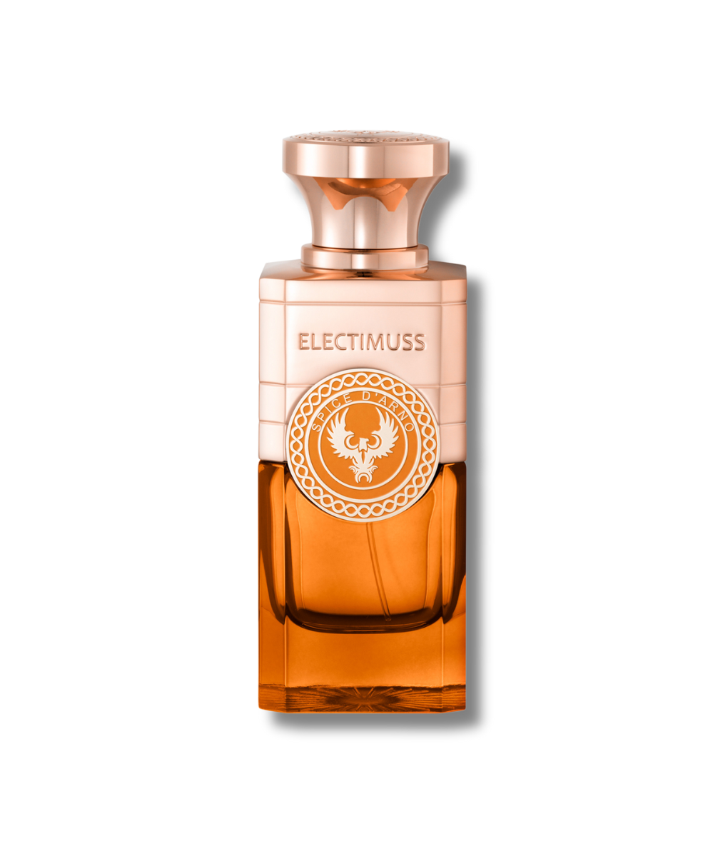 Un flacon de parfum de niche Spice d'Arno de la marque ELECTIMUSS, vendu sur scentissime.com